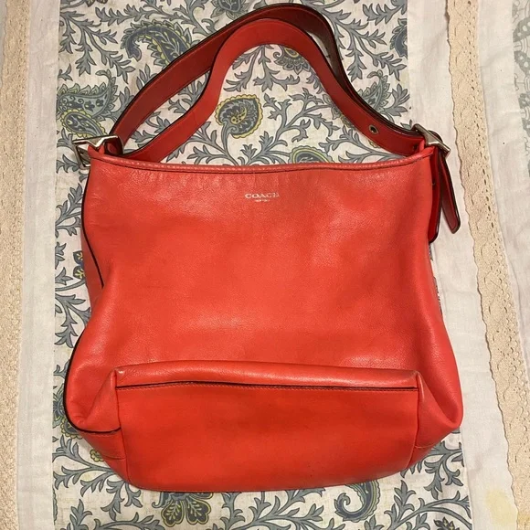 Coach Legacy Hobo Coral Handbag GUC - Picture 2 of 9
